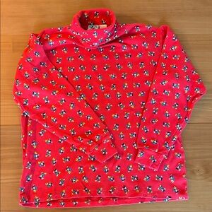 Vibrant Orangey-Red Mickey & Co Women's Knit Turtleneck